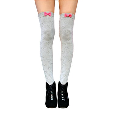 High Elasticity Girl Cotton Knee High Socks Uniform Bow Skull Women Tube Socks 